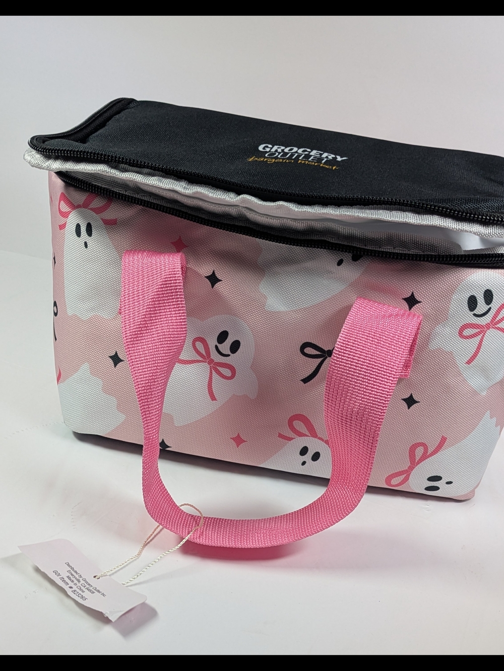 Grocery Outlet 2026 Summerween/Halloween Pink Ghost Print Cooler Bag - Picture 13 of 14